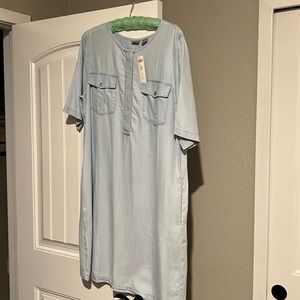 Chico’s NWT dress. Super soft, light denim color.